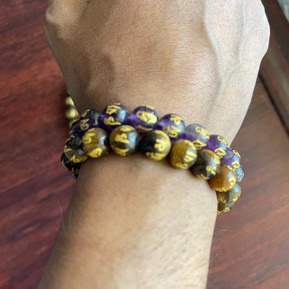 Bracelet Om Mani Padme Hum Stone : Big